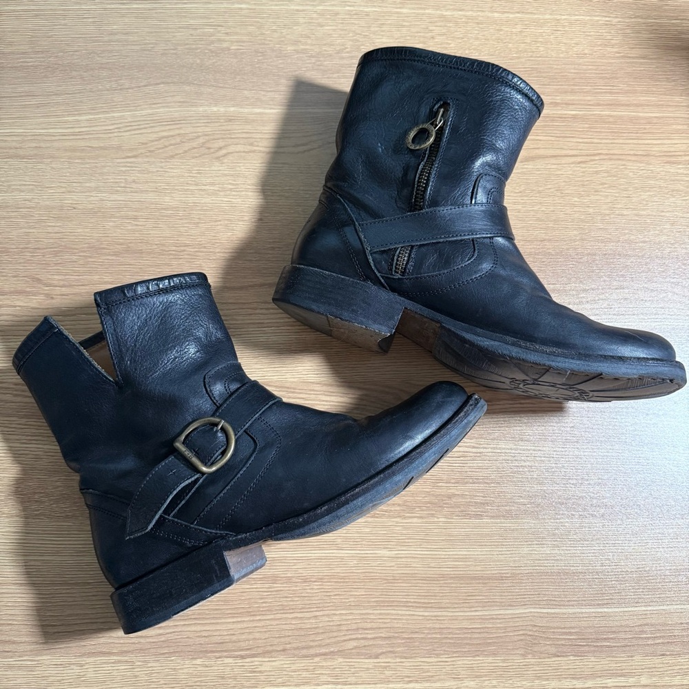 Fiorentini + Baker Eli Black Leather Ankle Boots Size 39 (9)